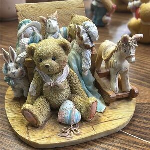 Cherished Teddies Brown and Cream Decor Accents